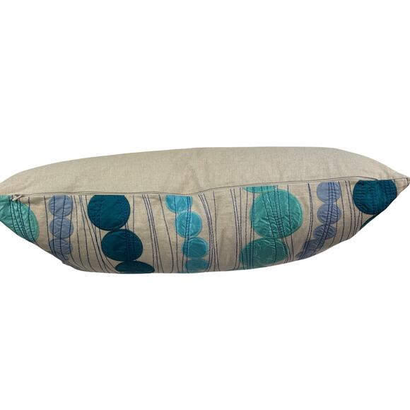 Calvin Klein Embroidered Geometric Print Linen Cotton Boho Decorative Pillow - Picture 3 of 8